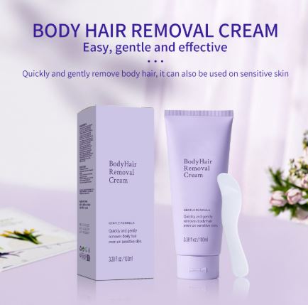 Body Hair Removal Cream, Designed for Sensitive Skin, Unisex Gentle Formula, Smooth Results Last Up to 7 days
