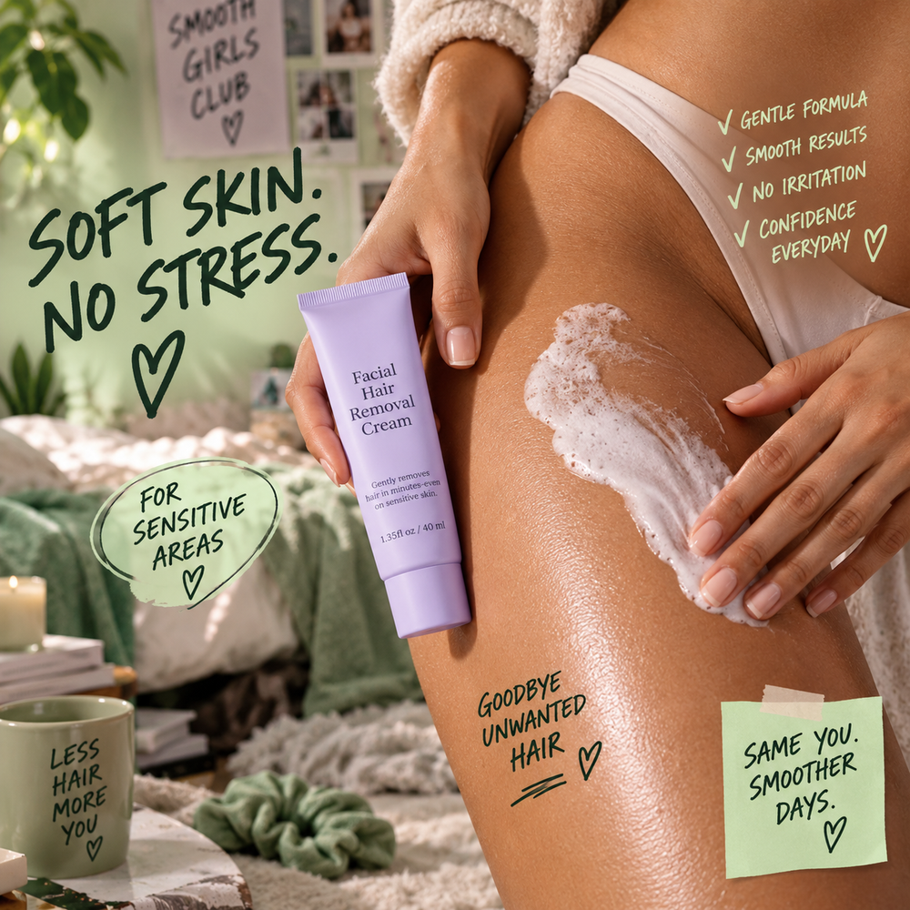 Facial Hair Removal Cream + FREE Soothing Serum