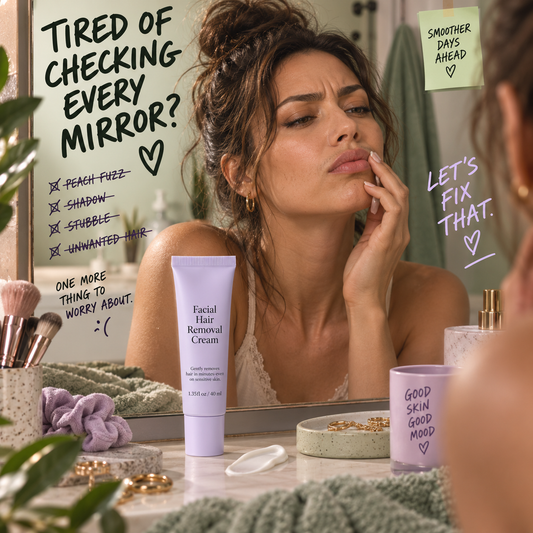 Facial Hair Removal Cream + FREE Soothing Serum